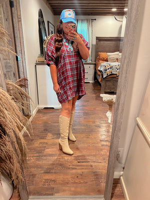 Plaid Oversized Dress