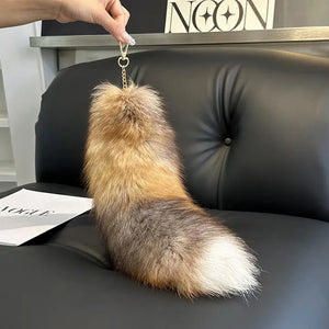 Fox Tail Fur Keychain/Purse Charm