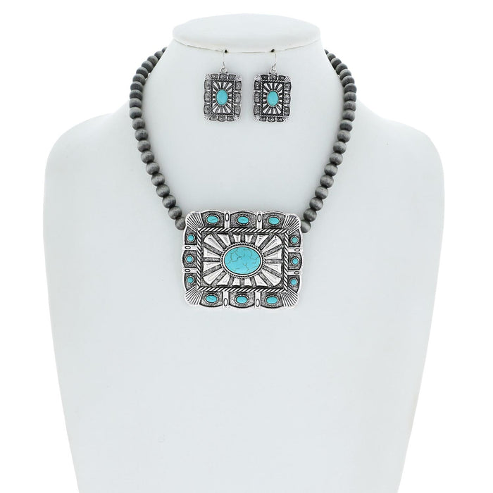 Western Concho Necklace Set