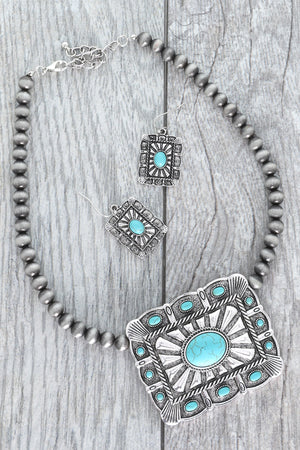 Western Concho Necklace Set