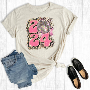 New Year's Eve 2024 Disco Ball Graphic Tee