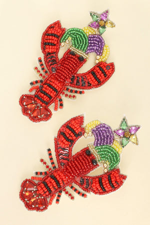 Mardi Gras Crawfish Earrings