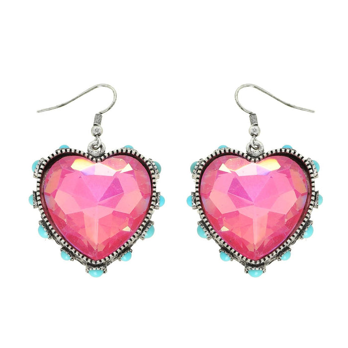 Heart Gemstone Earrings