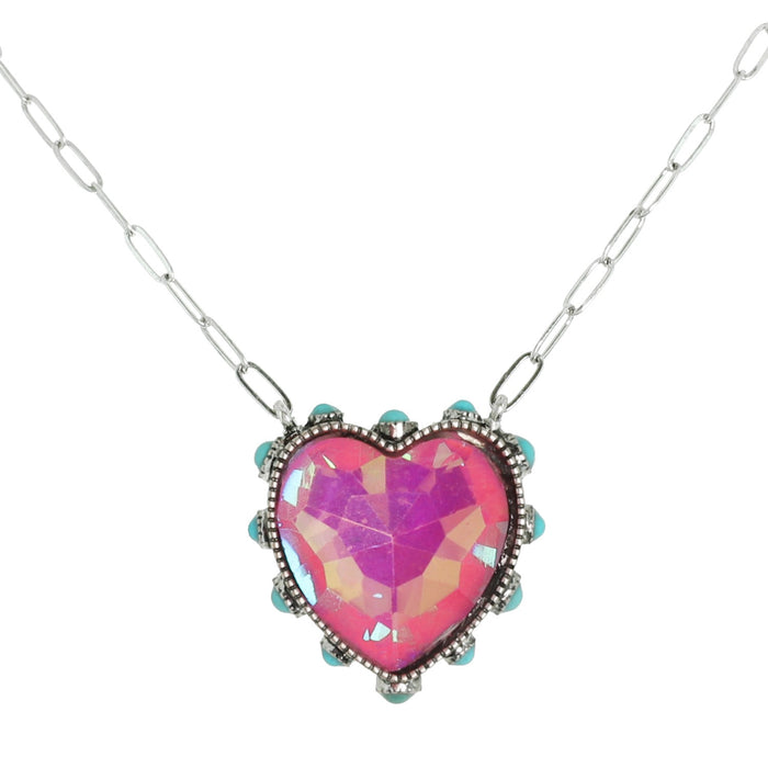 Heart Gemstone Necklace