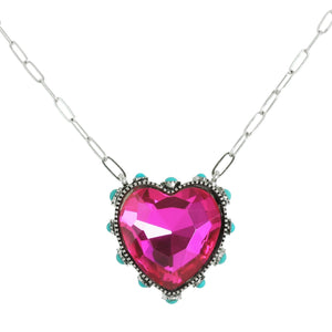 Heart Gemstone Necklace