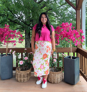 Floral Midi Skirt