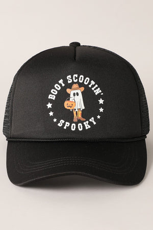 Boot Scootin' Spooky Print Halloween Trucker Hat