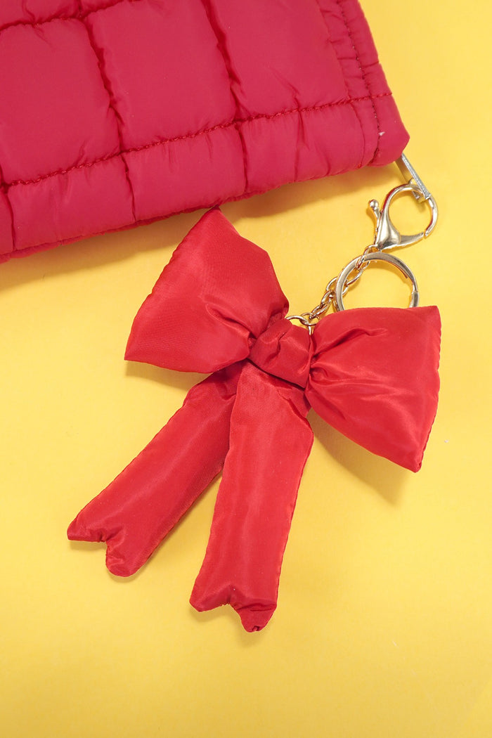 Puffy Bow Bag/Kaychian Charm