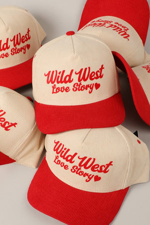 Wild West Love Story Two-Tone Corduroy Cap