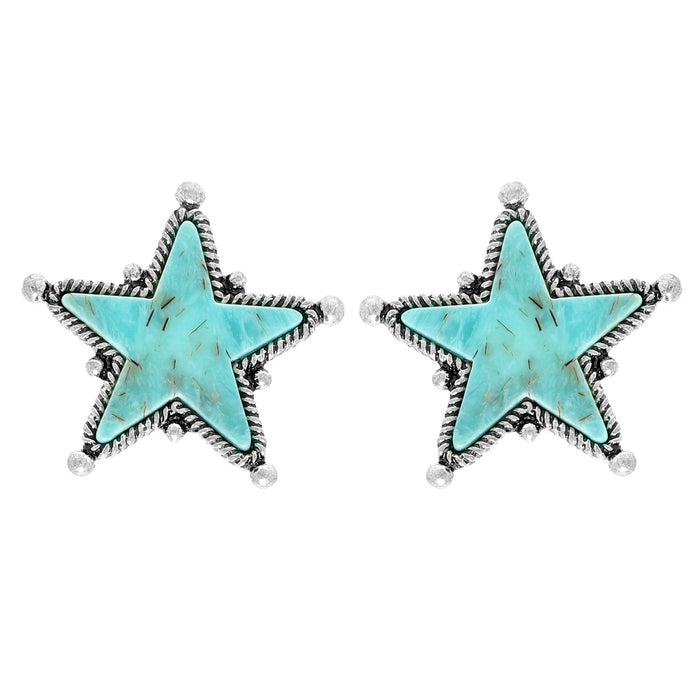 Turquoise Star Earrings