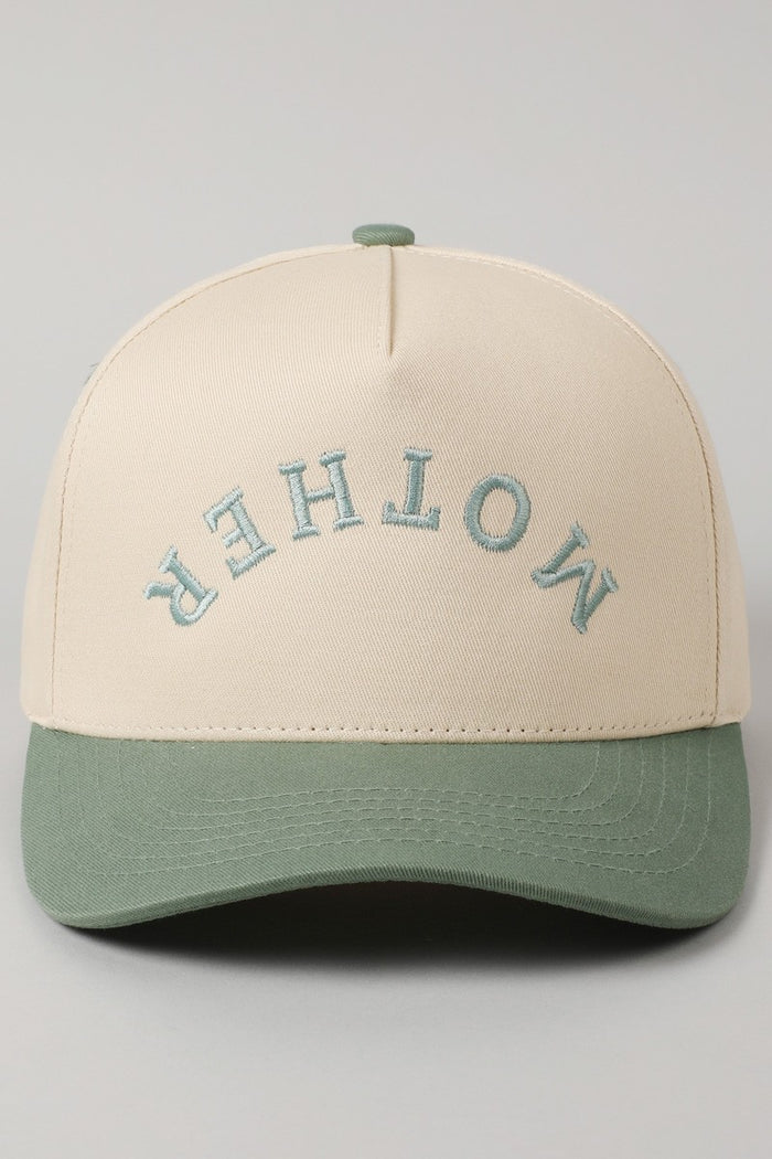 Mother Upside Down Lettering Embroidery Cap