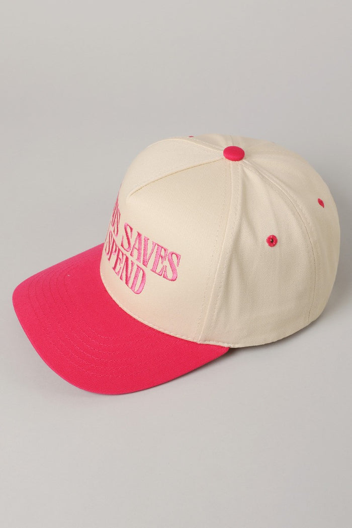 JESUS SAVES I SPEND Embroidery Trucker Hat