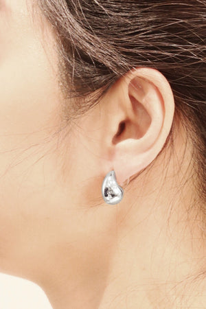 14K Dipped Small Water Drop Solid Post Earrings