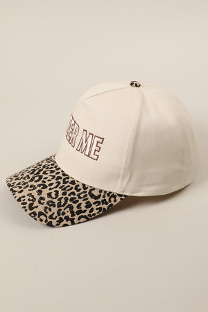 Beer Me Embroidery Leopard Camo Trucker Hat