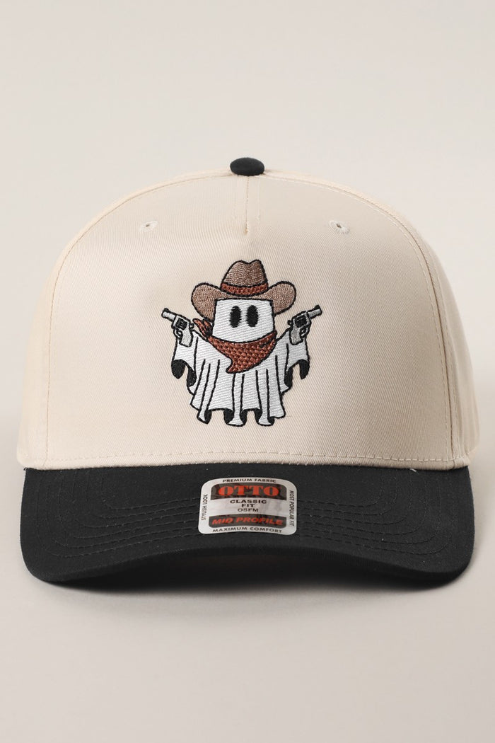 Cowboy Ghost Embroidered Trucker Hat