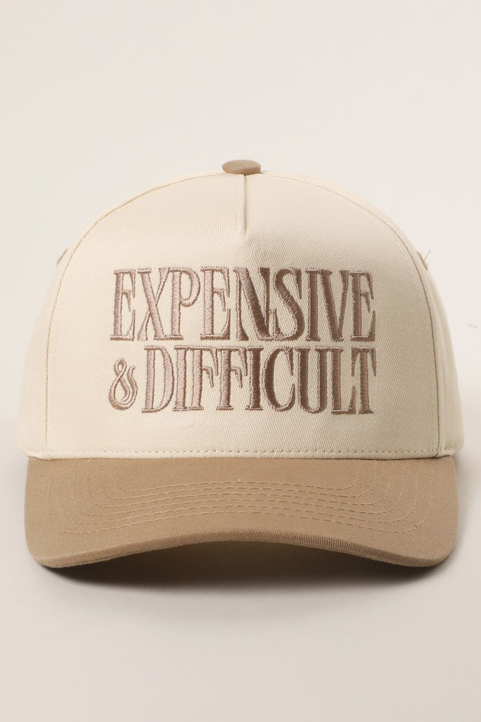 Expensive And Difficult Embroidered Trucker Hat