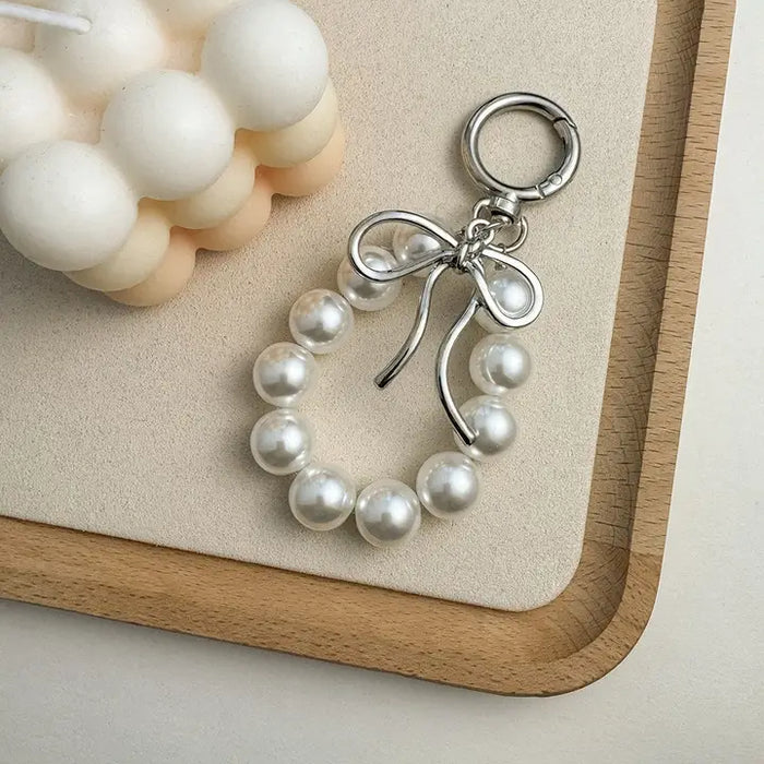 Bag Charm-Pearl Keychain