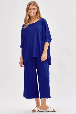 The Bali Ribbed Cropped Pant Set