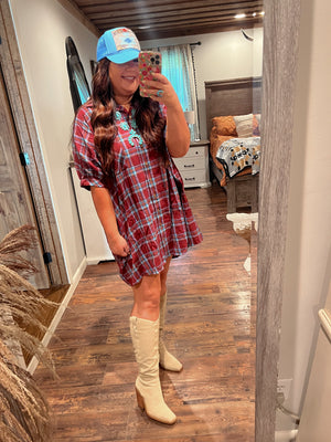 Plaid Oversized Dress