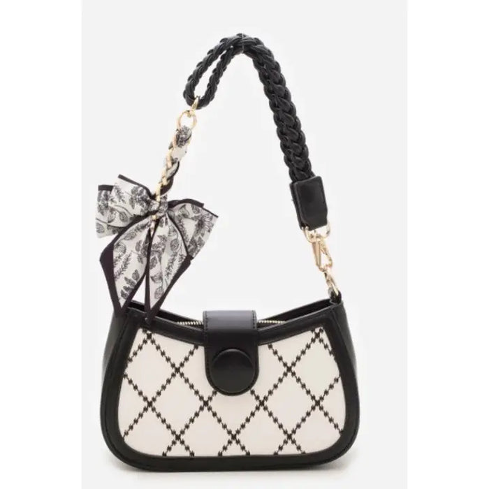 Floral Silk Bow Bag Charm