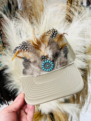 Custom Feather Trucker Hat