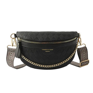 Chain Strap Pu Crossbody Chest Bag