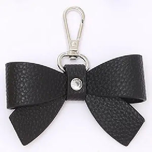 Trending Vegan Leather Bow Purse Charm Keychain