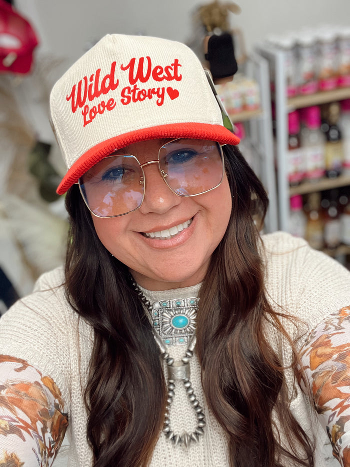 Wild West Love Story Two-Tone Corduroy Cap