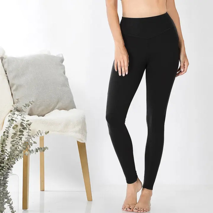 Microfiber Soft Waistband Full Length Leggings