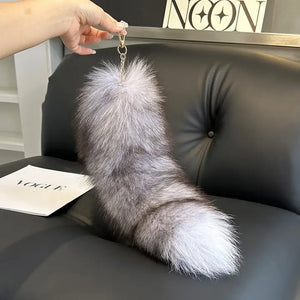 Fox Tail Fur Keychain/Purse Charm