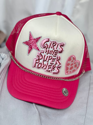 Girls Have Super Powers Custom Hats