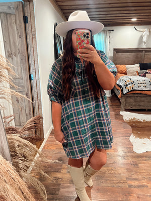 Plaid Oversized Dress