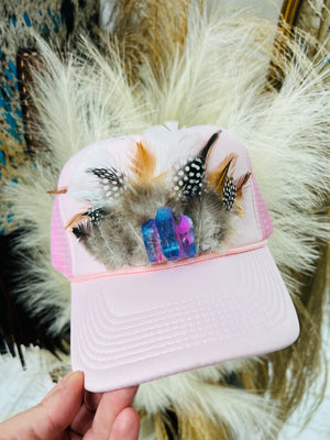 Custom Feather Trucker Hat