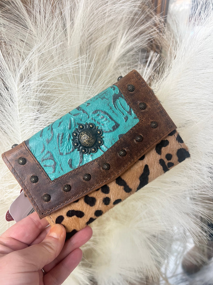 Ohlay Leopard Leather Wallet