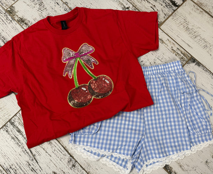 Cherry Sequin T-Shirt