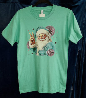 Disco Peace Santa T-Shirt