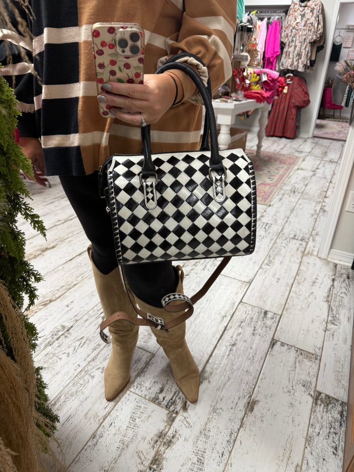 The NFR Checkered Speedy Handbag