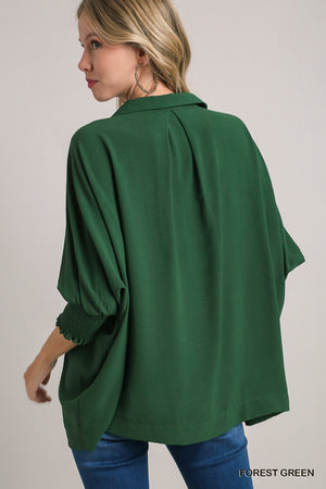 Textured Boxy Cut Blouse