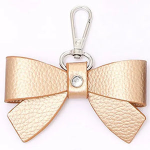 Trending Vegan Leather Bow Purse Charm Keychain