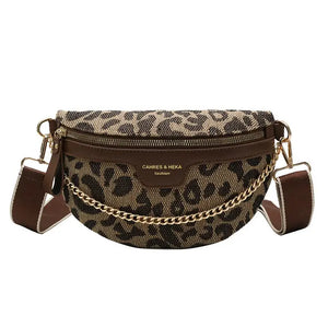 Chain Strap Pu Crossbody Chest Bag
