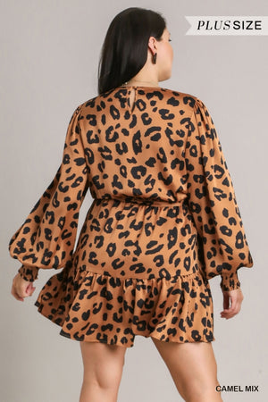 Satin Leopard Dress