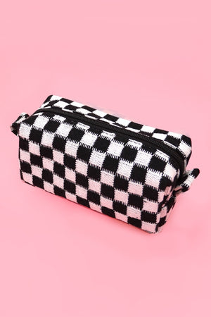 Checker Makeup Bag