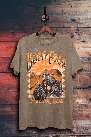 Born Free Freedom Rider Graphic Top