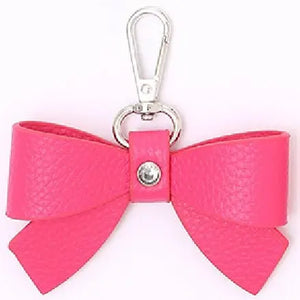 Trending Vegan Leather Bow Purse Charm Keychain