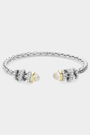 CZ Stone Tip Cuff Bracelet