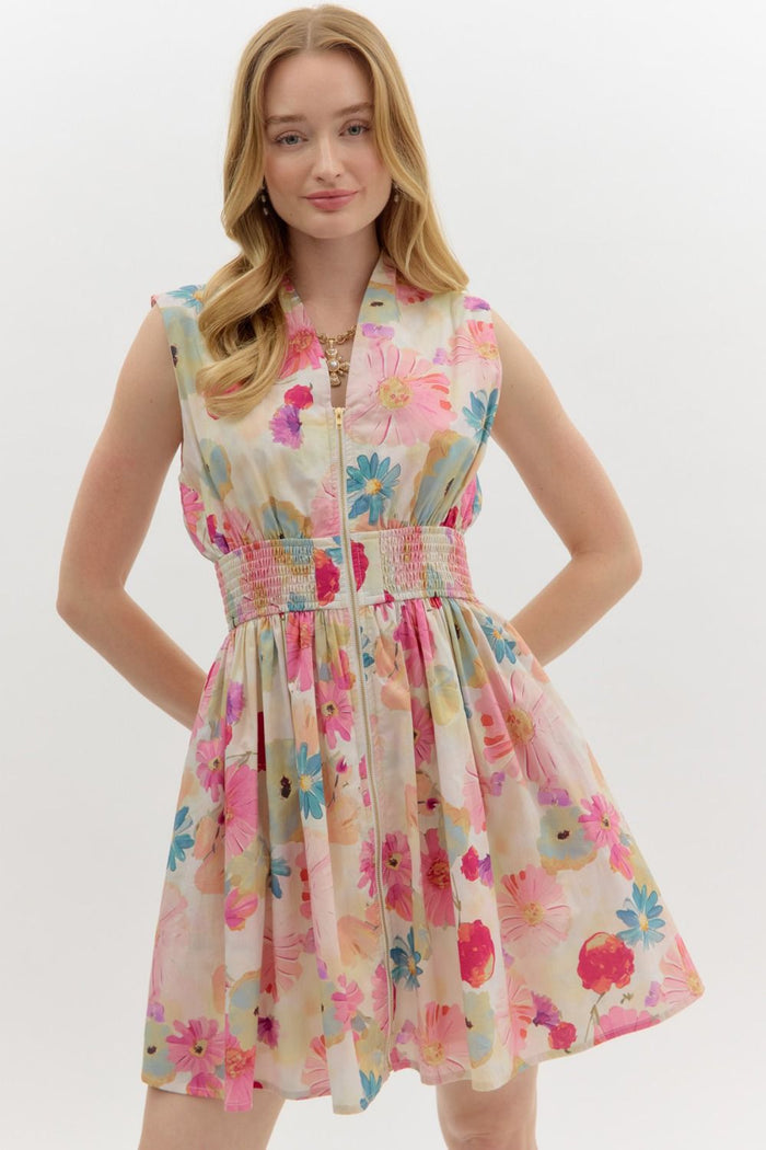 Floral VNeck Dress