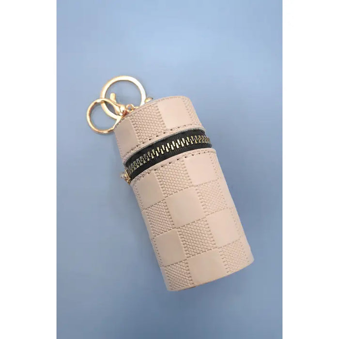 Trending Vegan Round Lip Bag Pouch Keychain