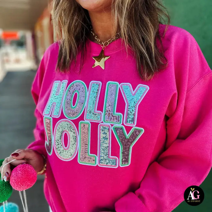 Sequin Holly Jolly Sweatshirt