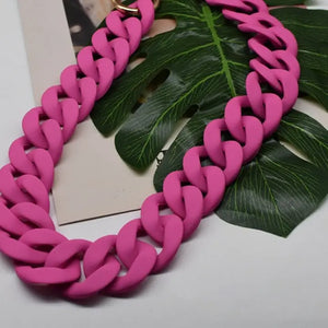 Matte Acrylic Resin Bag Chain