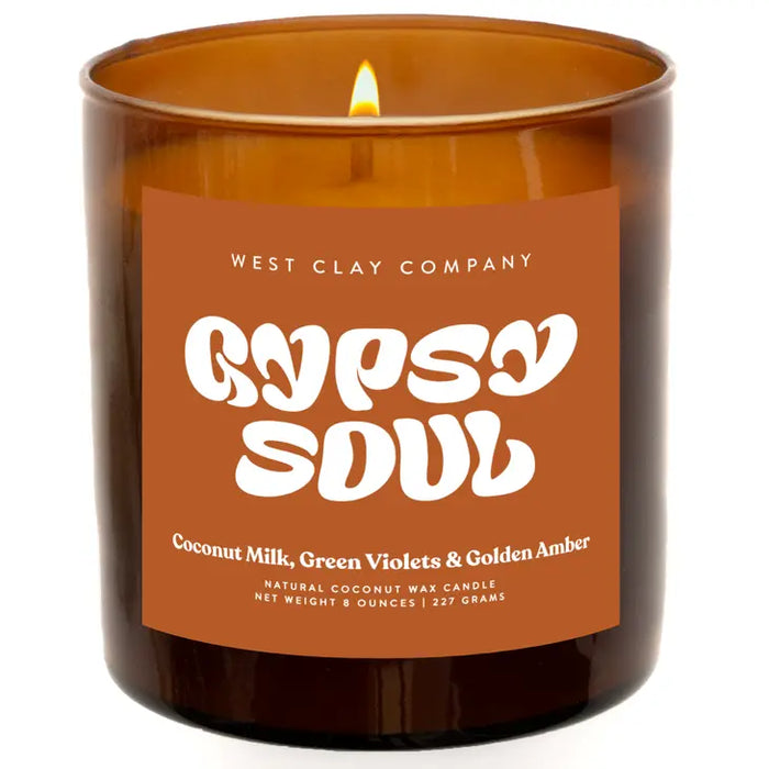 Gypsy Soul Candle - Coconut Milk, Green Violets & Amber